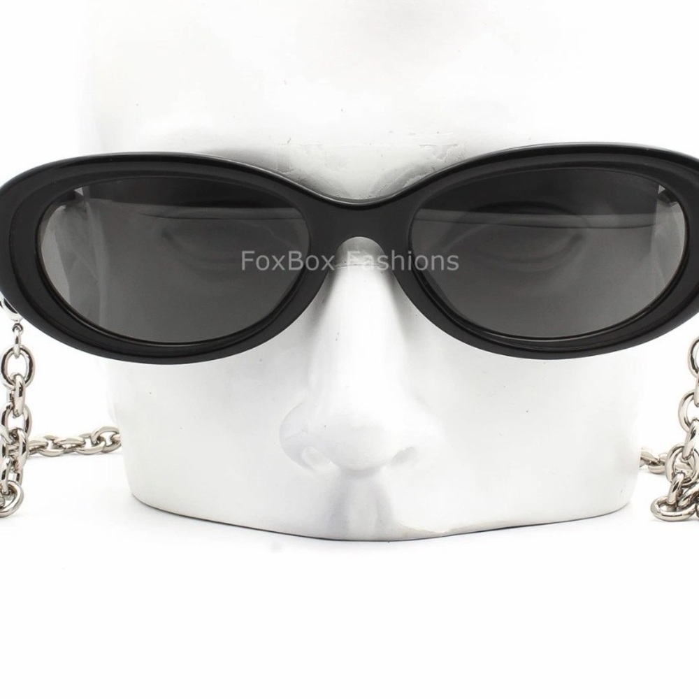 Tiffany & Co. Black Sunglasses with Silver Chain - Picture 10 of 10